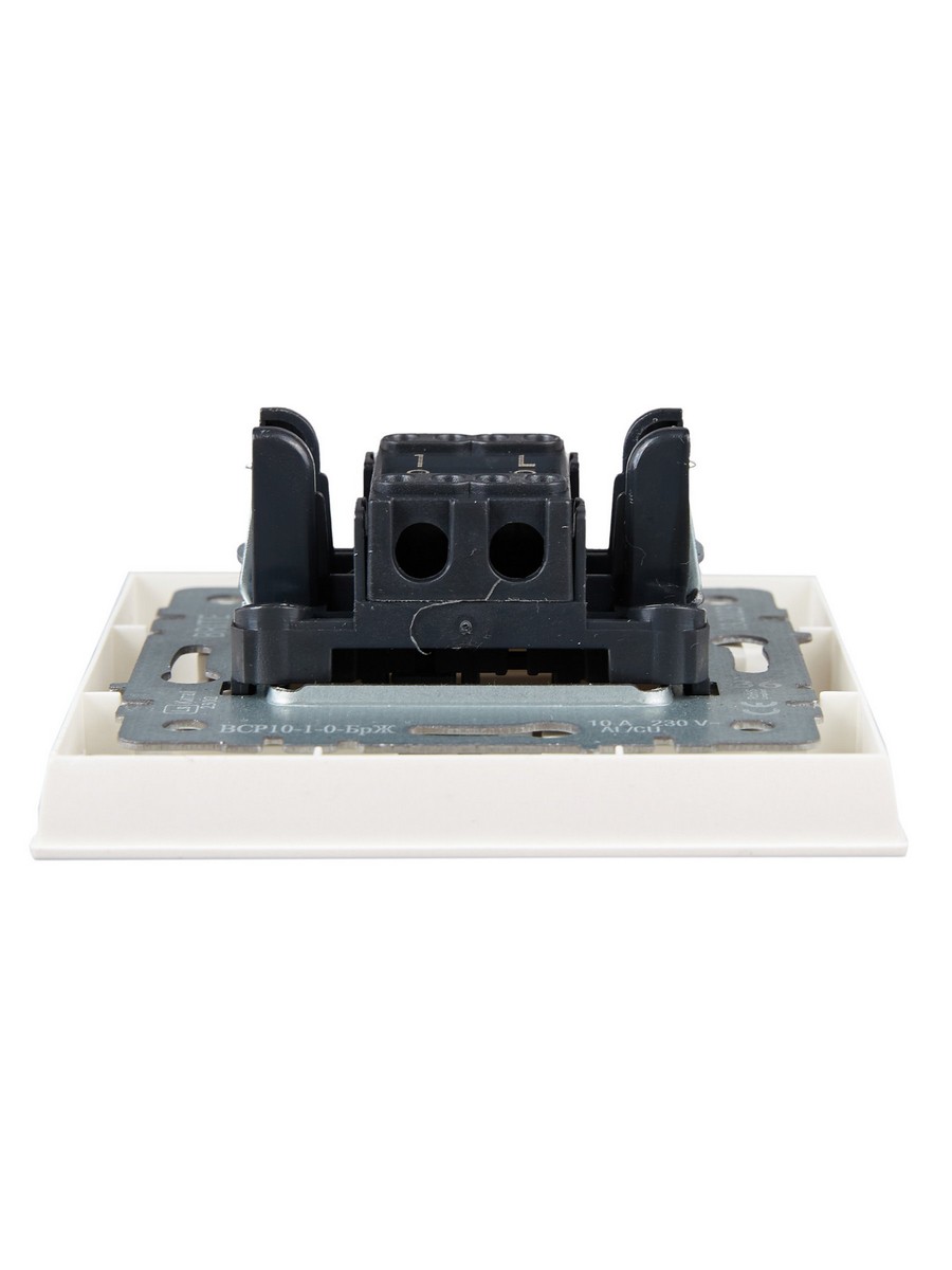 Выключатель IEK BRITE Жемчуг 1-кл. 10А в сборе ВСР10-1-0-БрЖ BR-V10-0-10-K36-F