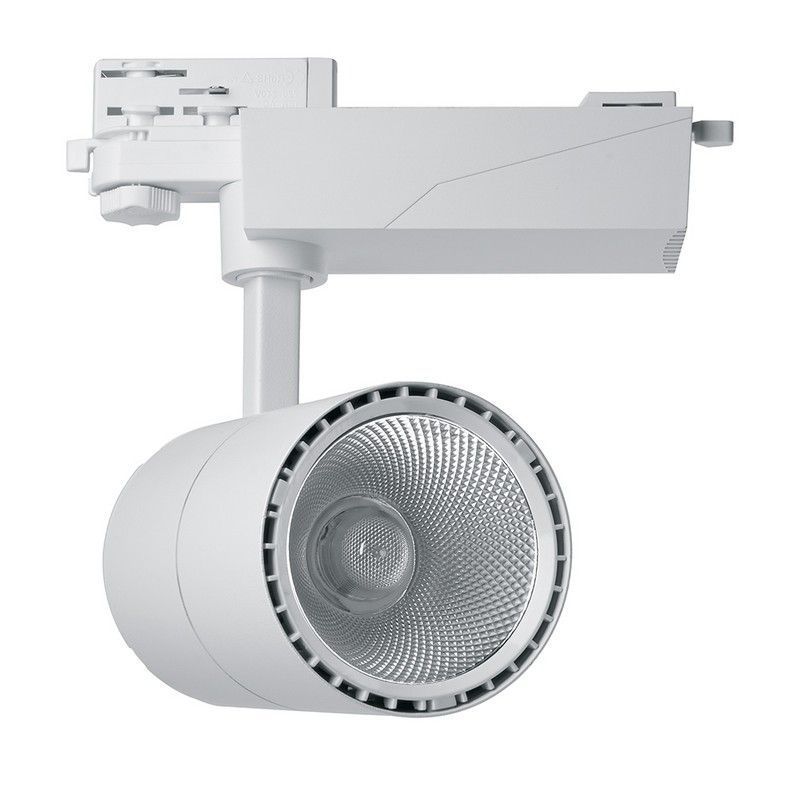 Трековые светодиодные светильники Светодиодный светильник Feron AL103 трековый на шинопровод 40W 4000K белый 3х фазный 41603 