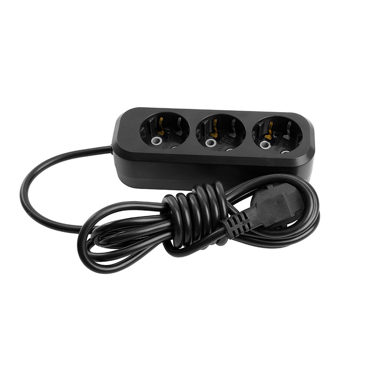 Колодки и удлинители, тройники Удлинитель 3-местный б/з Stekker HM01-30-03 3м 3х0,75 Home (У10-430) черный 50419 