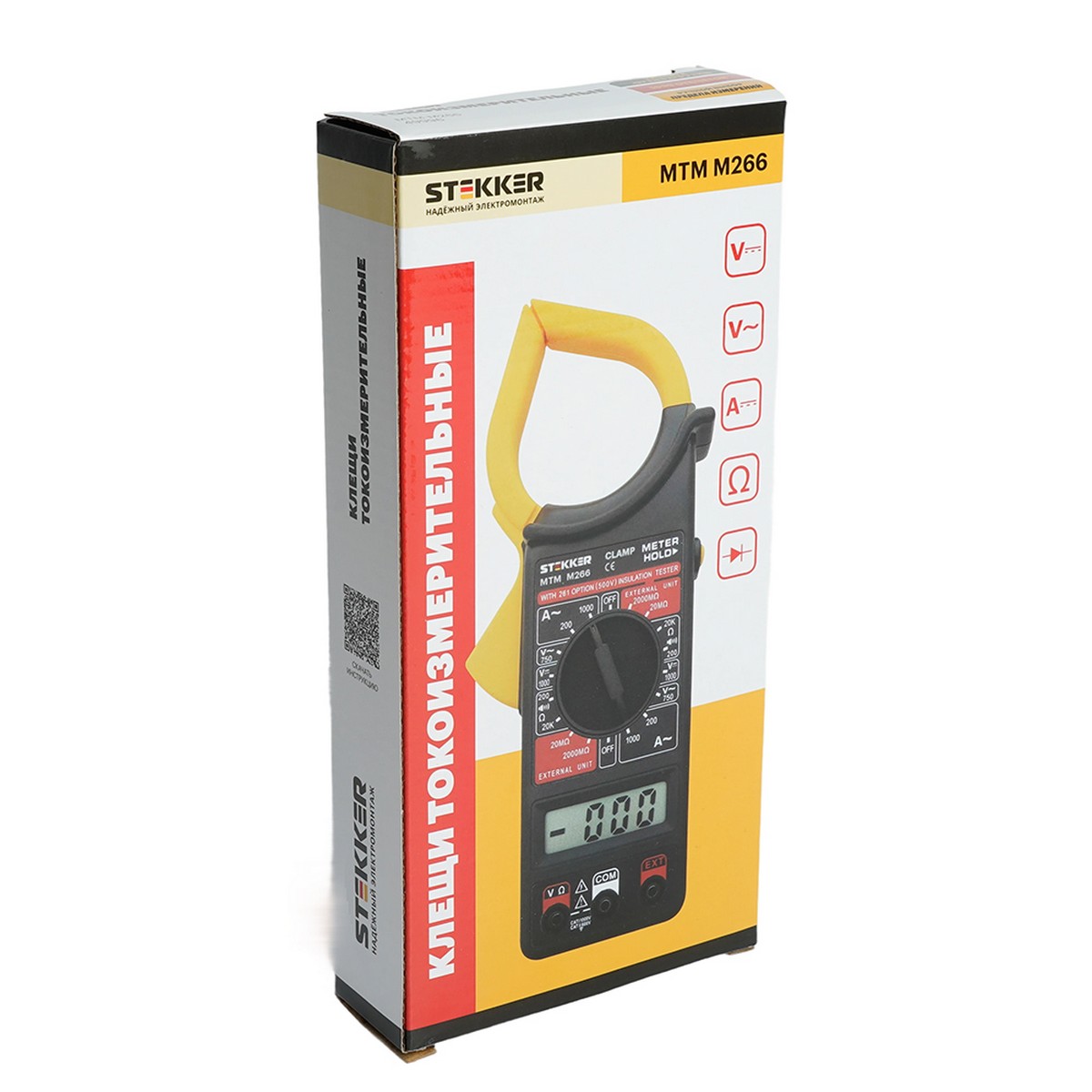 Клещи токоизмерительные STEKKER MTM M266 49996