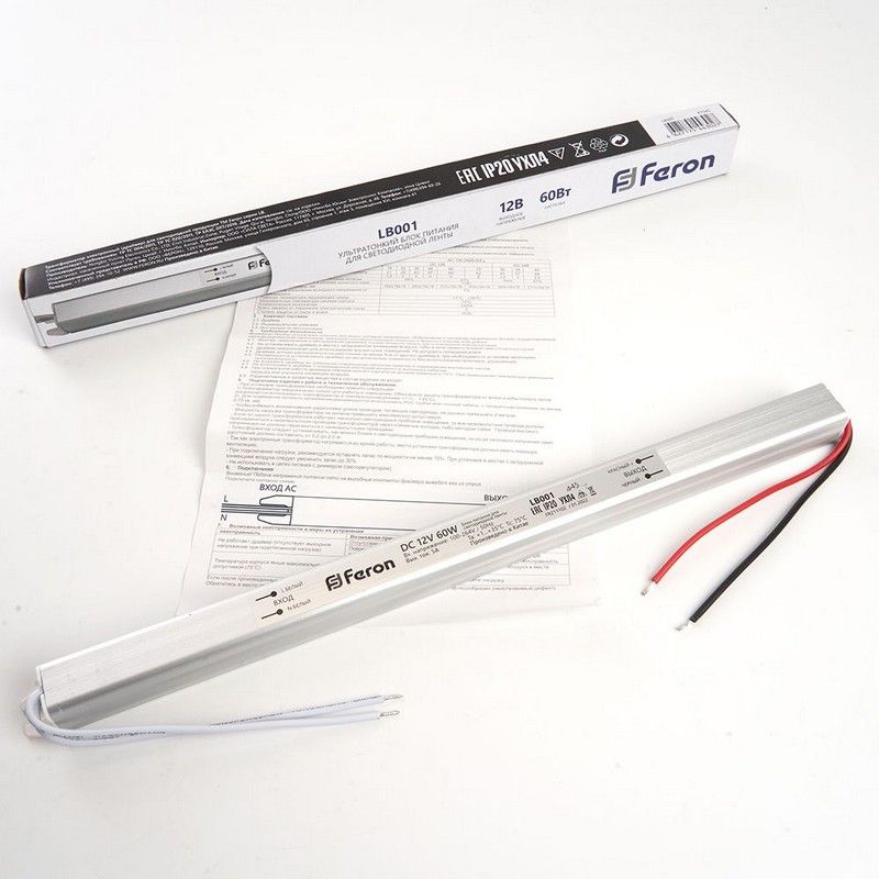 Блоки питания для светодиодной ленты Трансформатор Feron для светодиодной ленты 60W 12V (драйвер) LB001 41345 