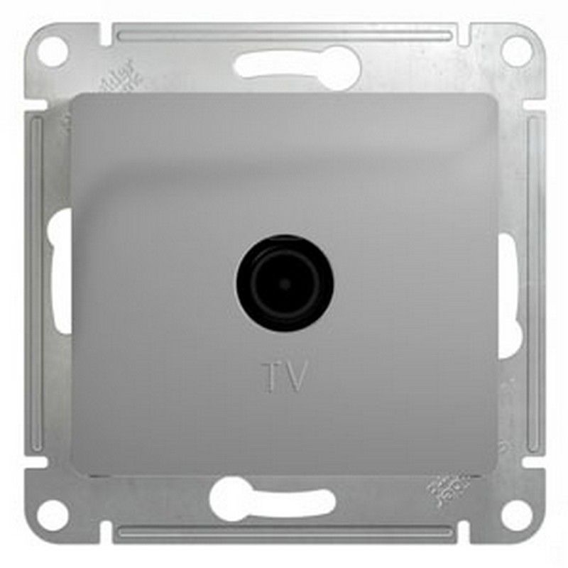 Glossa Алюминий Розетка TV Systeme Electric Glossa Алюминий проходная 4DB GSL000392