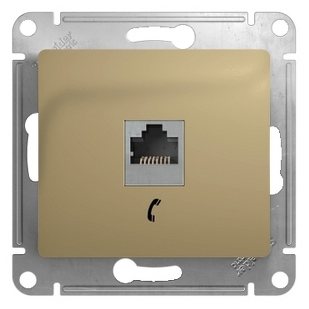 Розетка телефонная Systeme Electric Glossa Титан RJ11 GSL000481T