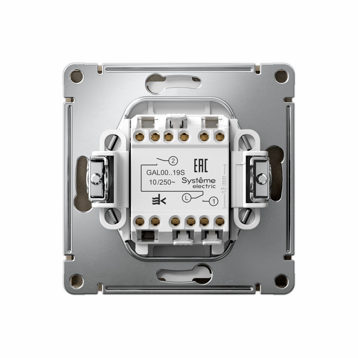 ArtGallery Шампань Выключатель SE ArtGallery Шампань 2-клавишный для жалюзи быстрозажим. клем. GAL000519S