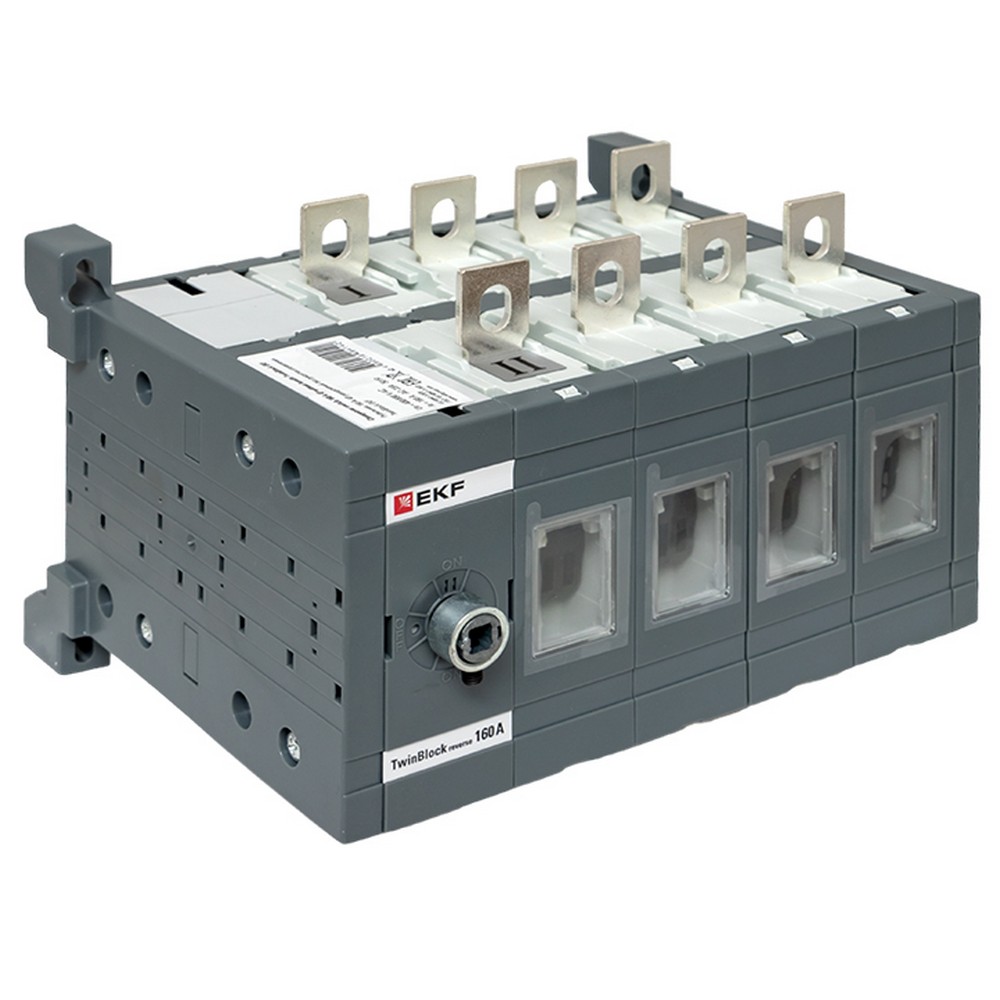 Рубильник EKF 160A 4P реверсивный без рукоятки управления TwinBlock tb-s-160-4p-rev