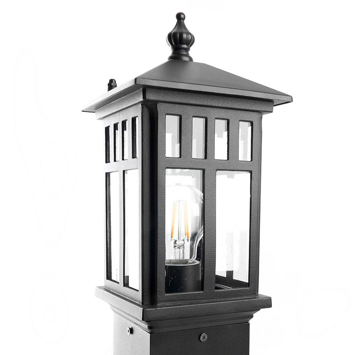 Уличные светильники столб Светильник садово-парковый Feron PL676 столб 60W 230V E27 черный 11691 