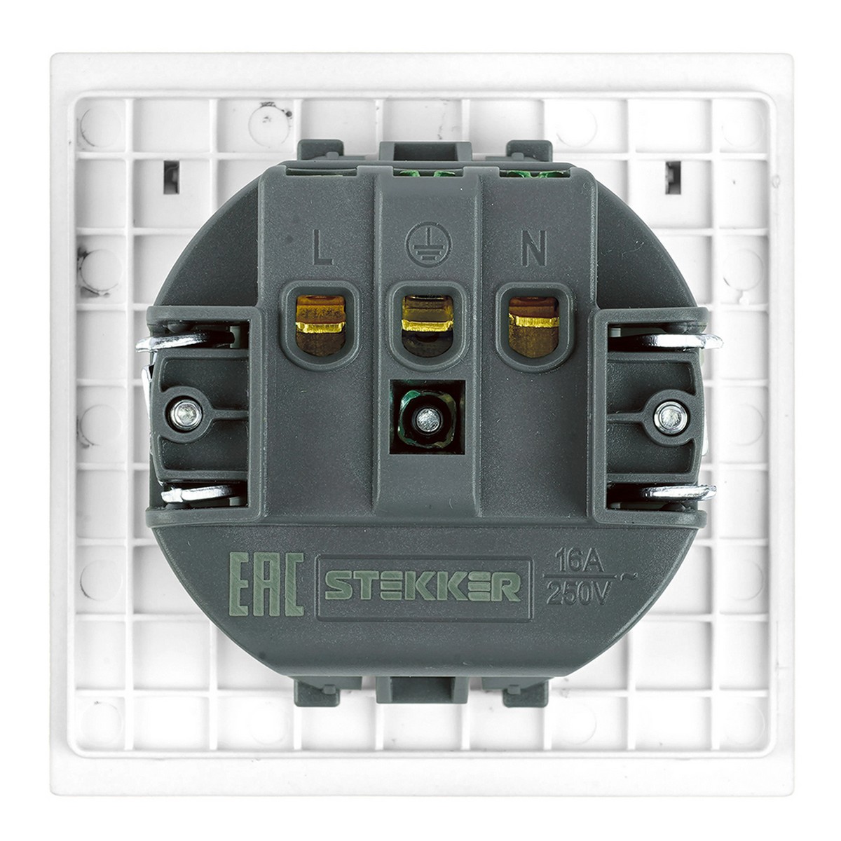 Мия - Розетки и выключатели Stekker Розетка 1-местная с крышкой с защ. штор STEKKER с/з Мия RST16-3112-01 белая магнолия 50441