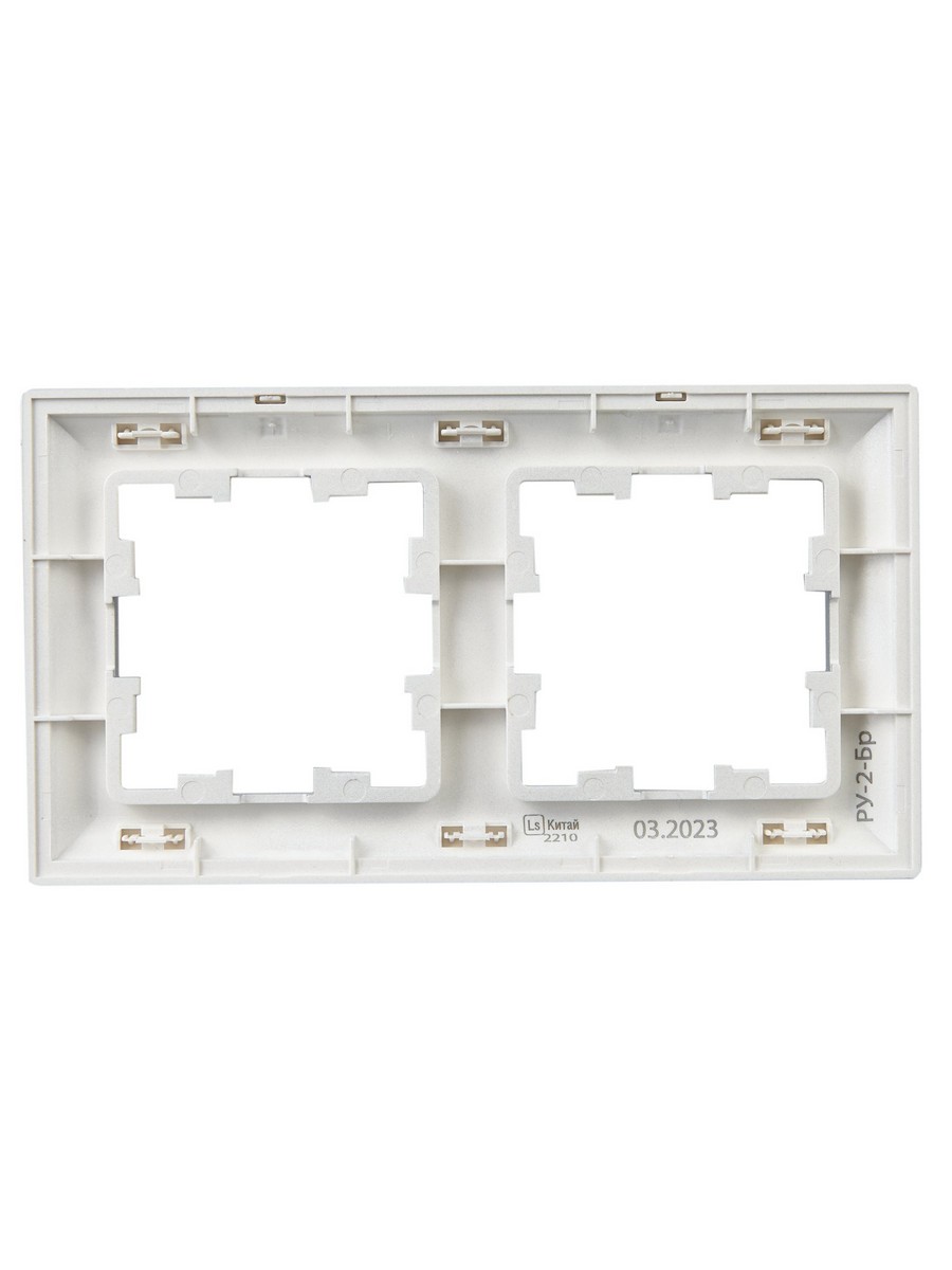 Рамка IEK BRITE DECOR Алюминий 3D-форма 2-м РУ-2-Бр BR-M22-12-K47