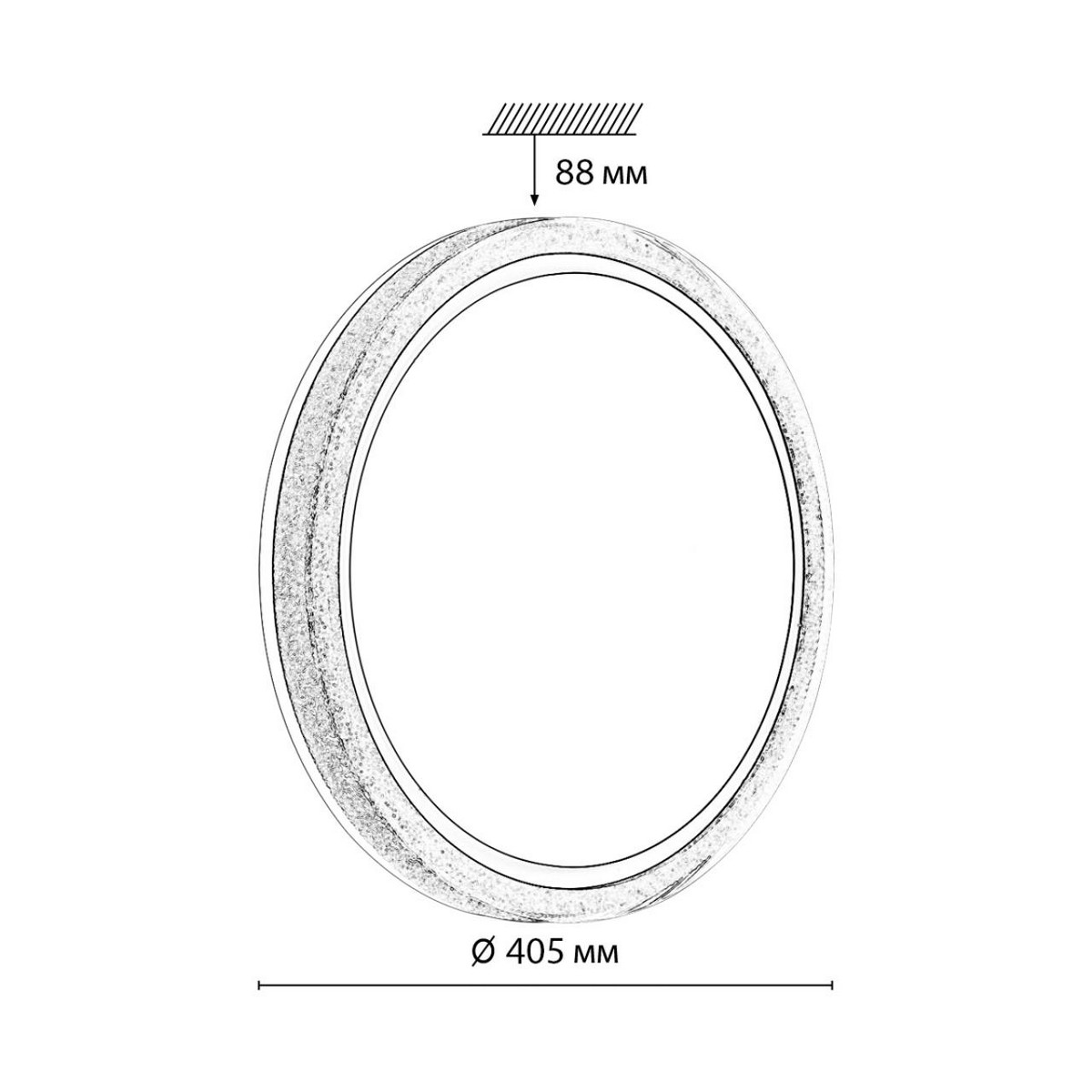 Управляемые светодиодные светильники и люстры Настенно-потолочный светильник СОНЕКС 7781/DL KRISTY 