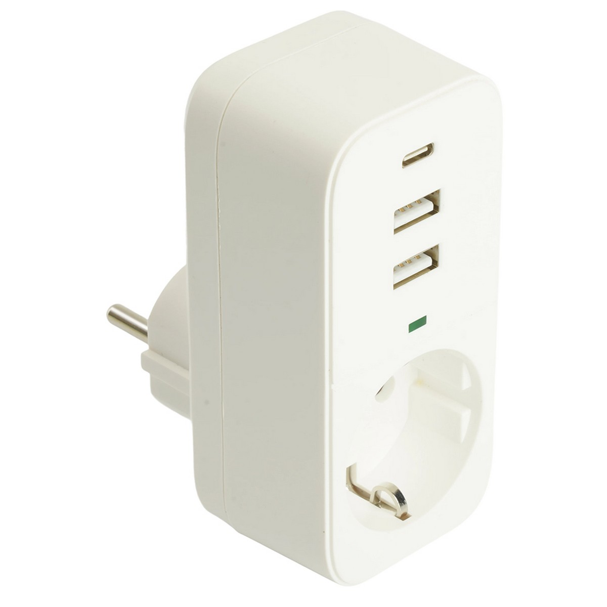 Сетевой фильтр 1-местный с/з STEKKER HM81-11-1 2USB+1Type-C Nova белый 50142