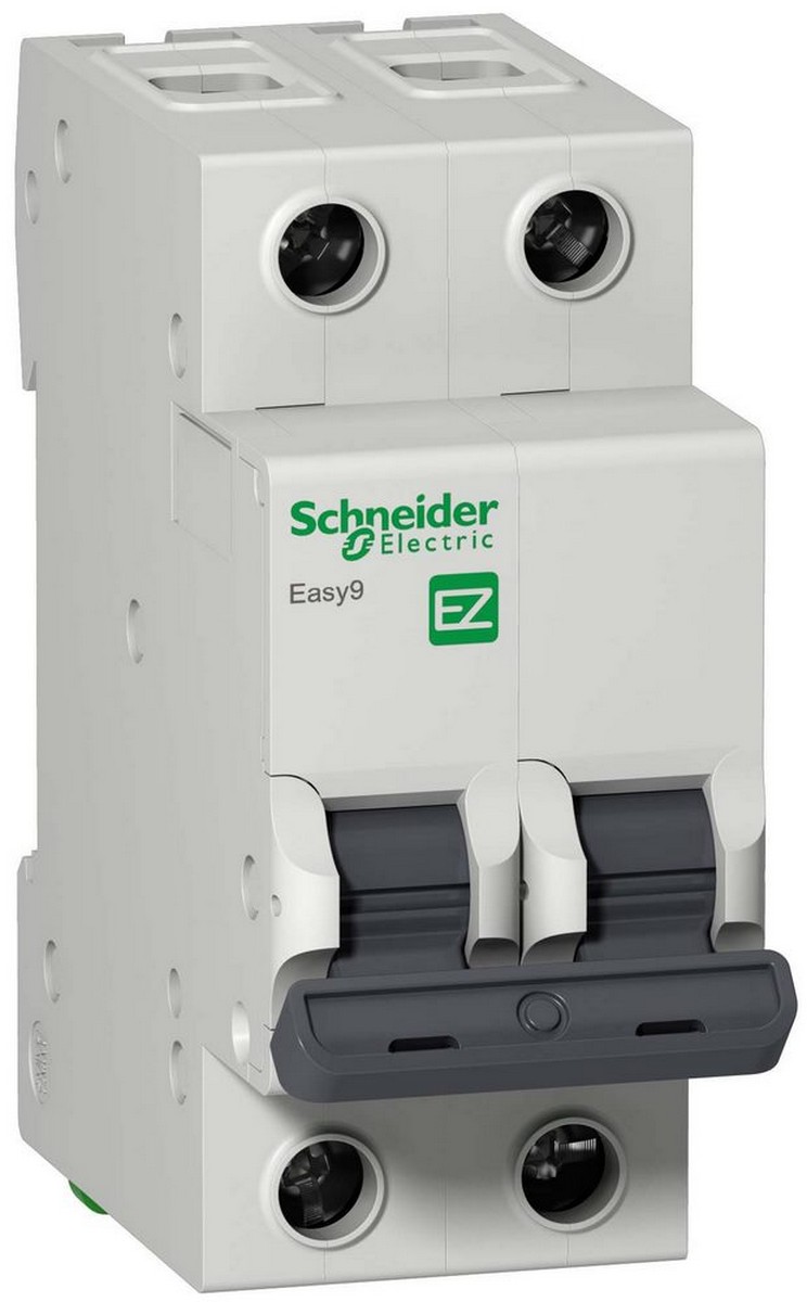 2 полюсные (двухполюсные) Автоматический выключатель SCHNEIDER ELECTRIC EASY 9 2P 6A (С) 4,5kA EZ9F34206 