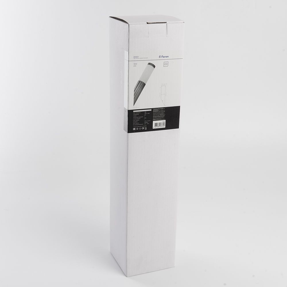 Уличные настенные светильники Светильник уличный Feron DH021 Техно на стену вверх 18W E27 230V серебро 11805 