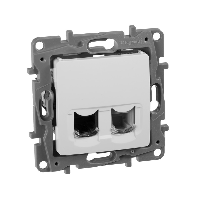 Розетка телефон + компьютер Legrand Etika белый (RJ11+RJ45) 5 кат. UTP 672252