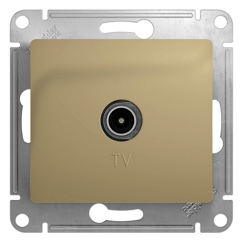 Розетка Systeme Electric Glossa Титан TV проходная 4DB GSL000492