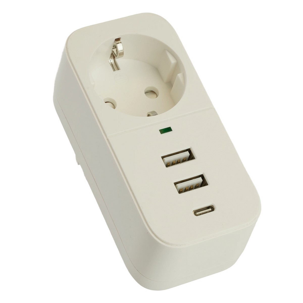 Сетевой фильтр 1-местный с/з STEKKER HM81-11-1 2USB+1Type-C Nova белый 50142