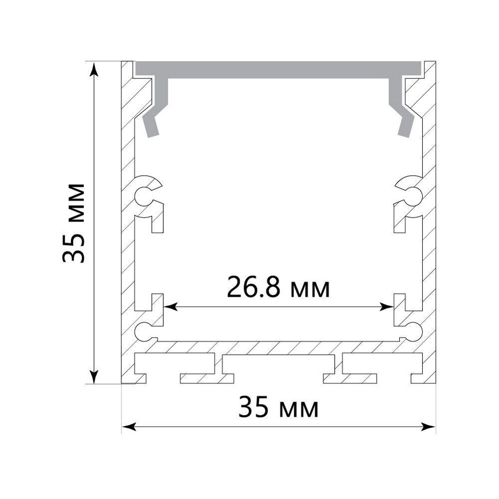 Профиль и крепеж для светодиодной ленты Профиль Feron  для светодиодной ленты накладной "Линии света" белый CAB256 10372 