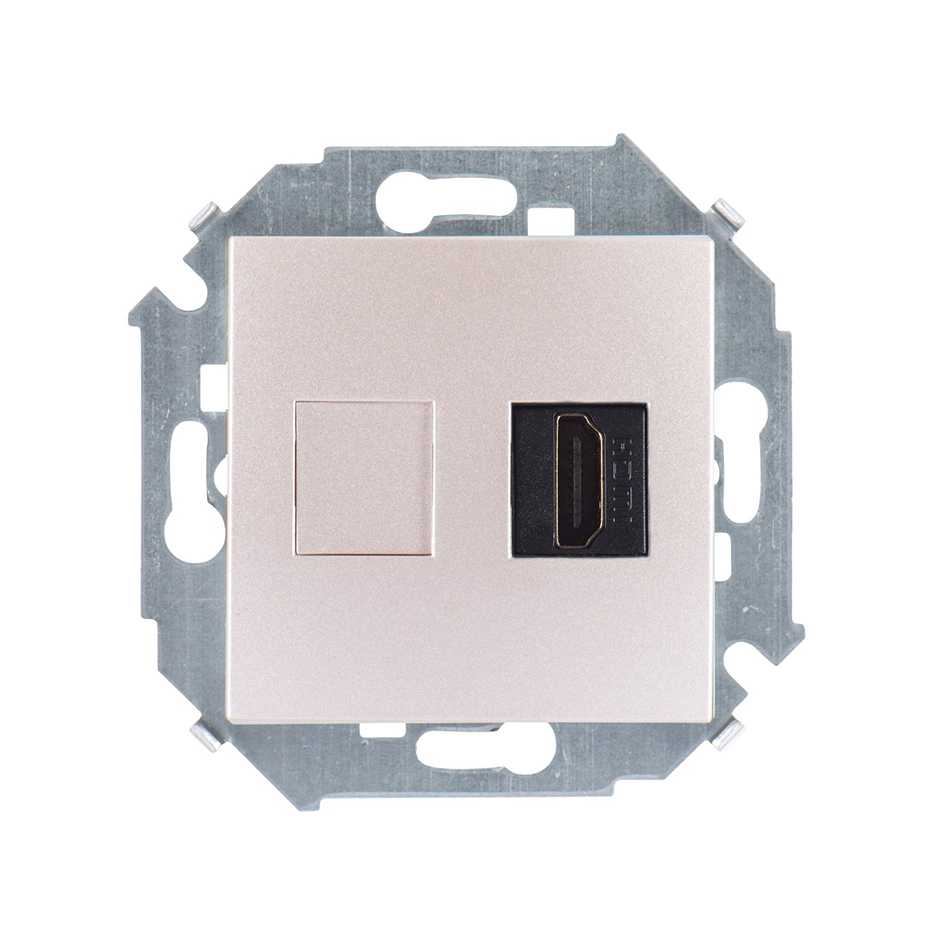 Розетка HDMI Simon 15 Шампань 1591407-034