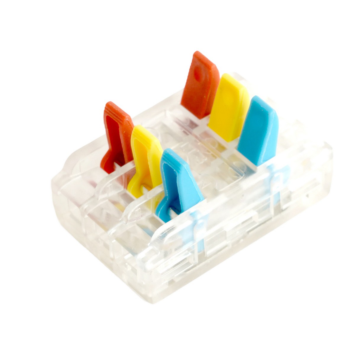 Клемма STEKKER LD219-423 супер-компактная проходная на 3 контакта (DIY упак 10 шт) 49785