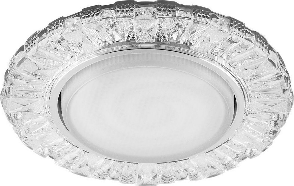 Встраиваемые светодиодные светильники Светильник встраиваемый Feron CD4023 с белой LED подсветкой GX53 прозрачный 29476 