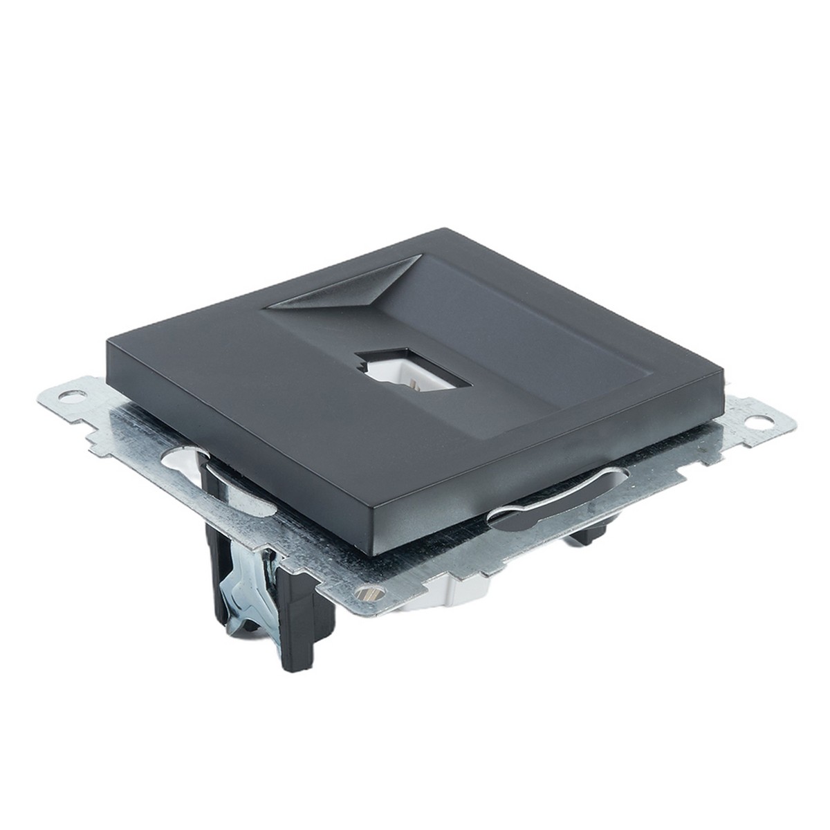 Катрин - Розетки и выключатели Stekker Розетка компьютерная 1-местная RJ-45 STEKKER GLS00-7107-05 Катрин черный 39613