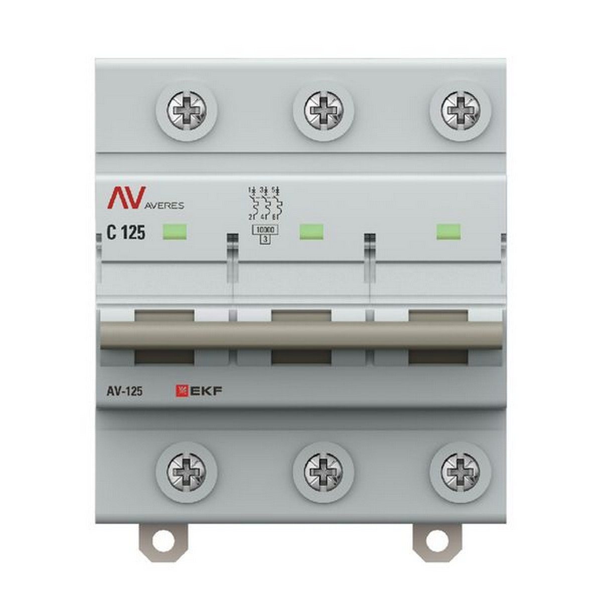 Автоматический выключатель EKF AV-125 3P 125A (C) 10kA AVERES mcb125-3-125C-av