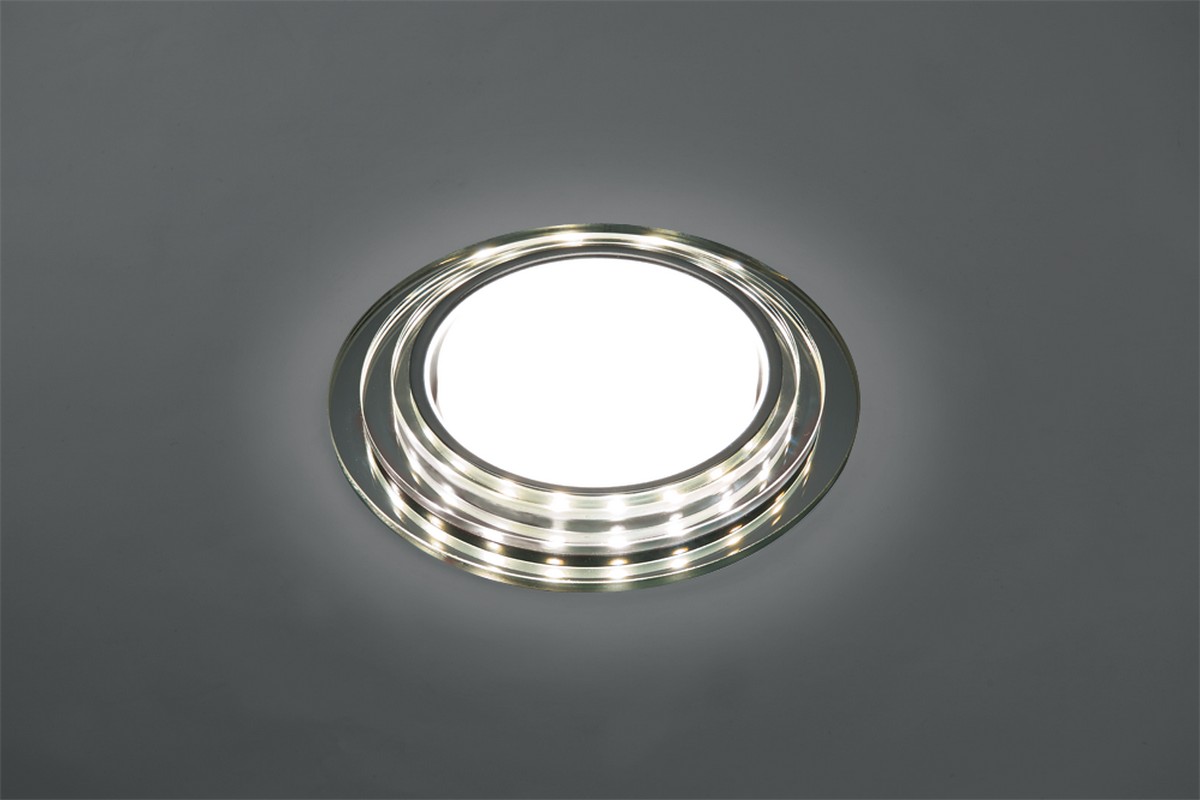 Светильник встраиваемый Feron CD5024 с белой LED подсветкой GX53 прозрачный 40524