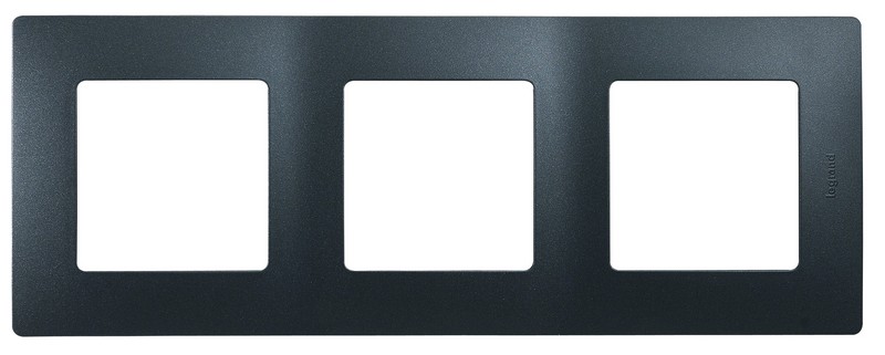 Рамка Legrand Etika антрацит 3-ая 672583