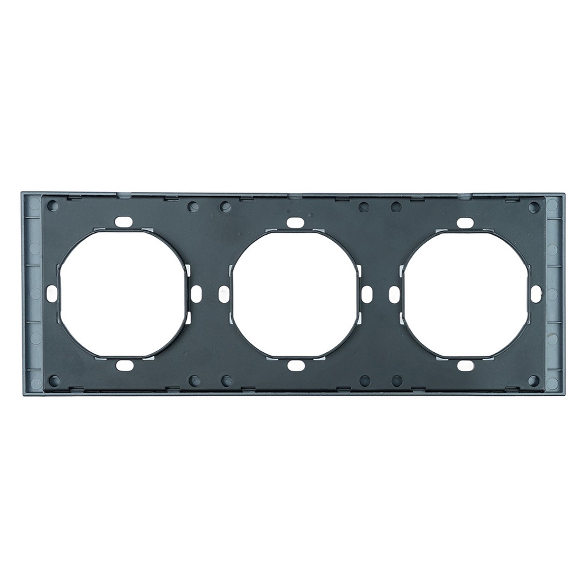 Мия - Розетки и выключатели Stekker Рамка 3-местная STEKKER Мия PFR00-3003-05 черный бархат 50463