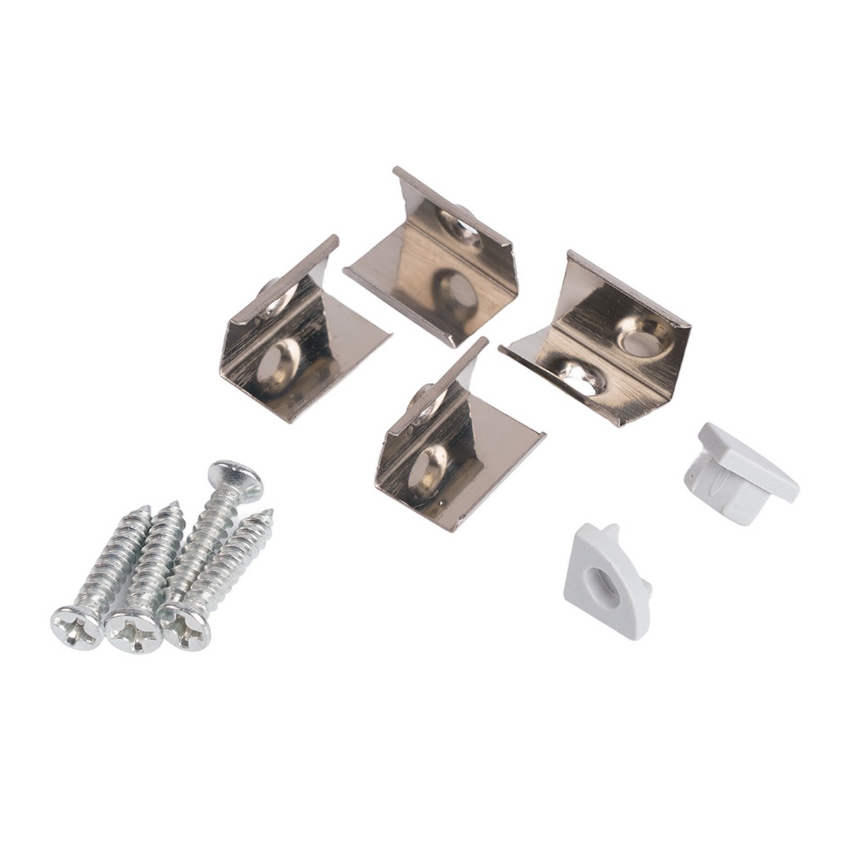 Профиль и крепеж для светодиодной ленты Профиль Feron CAB240 алюминиевый "угловой круглый 7.9*7.9мм" серебро  52148 