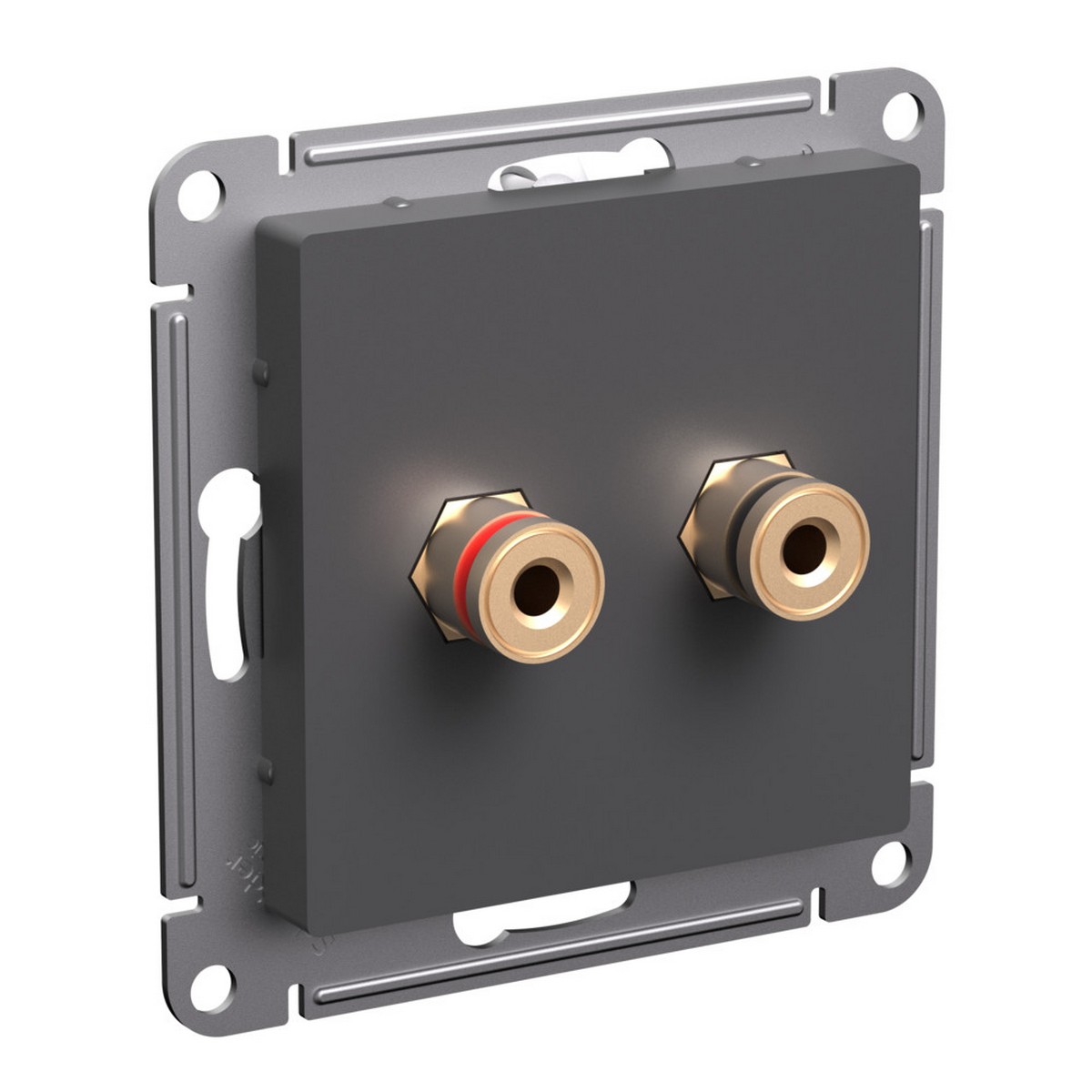 Розетка Systeme Electric AtlasDesign Базальт Аудио двойная ATN001487