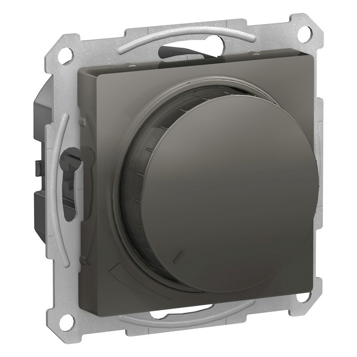 Светорегулятор Systeme Electric AtlasDesign Сталь (диммер) повор-нажим LED RC 400Вт мех. ATN000923