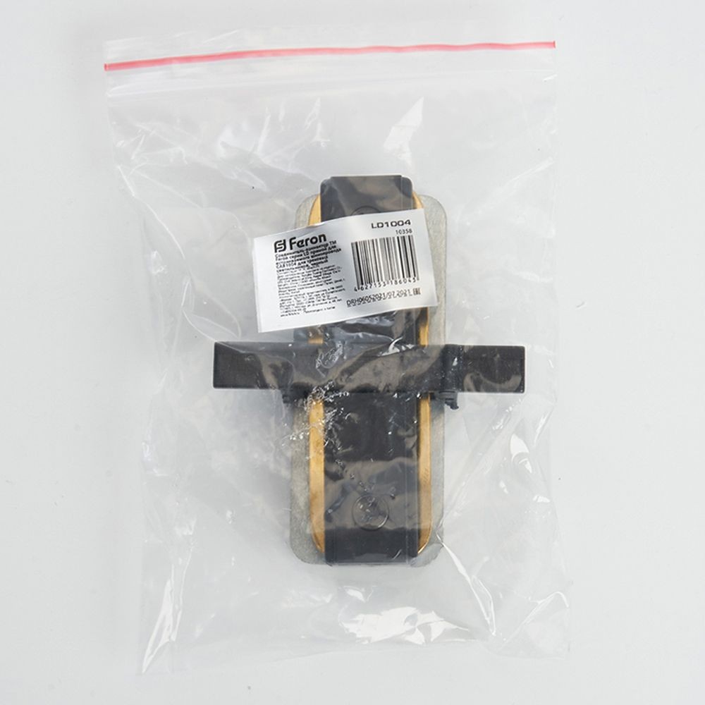 Трековые светодиодные светильники Коннектор прямой для встраиваемого шинопровода Feron черный LD1004 10358 