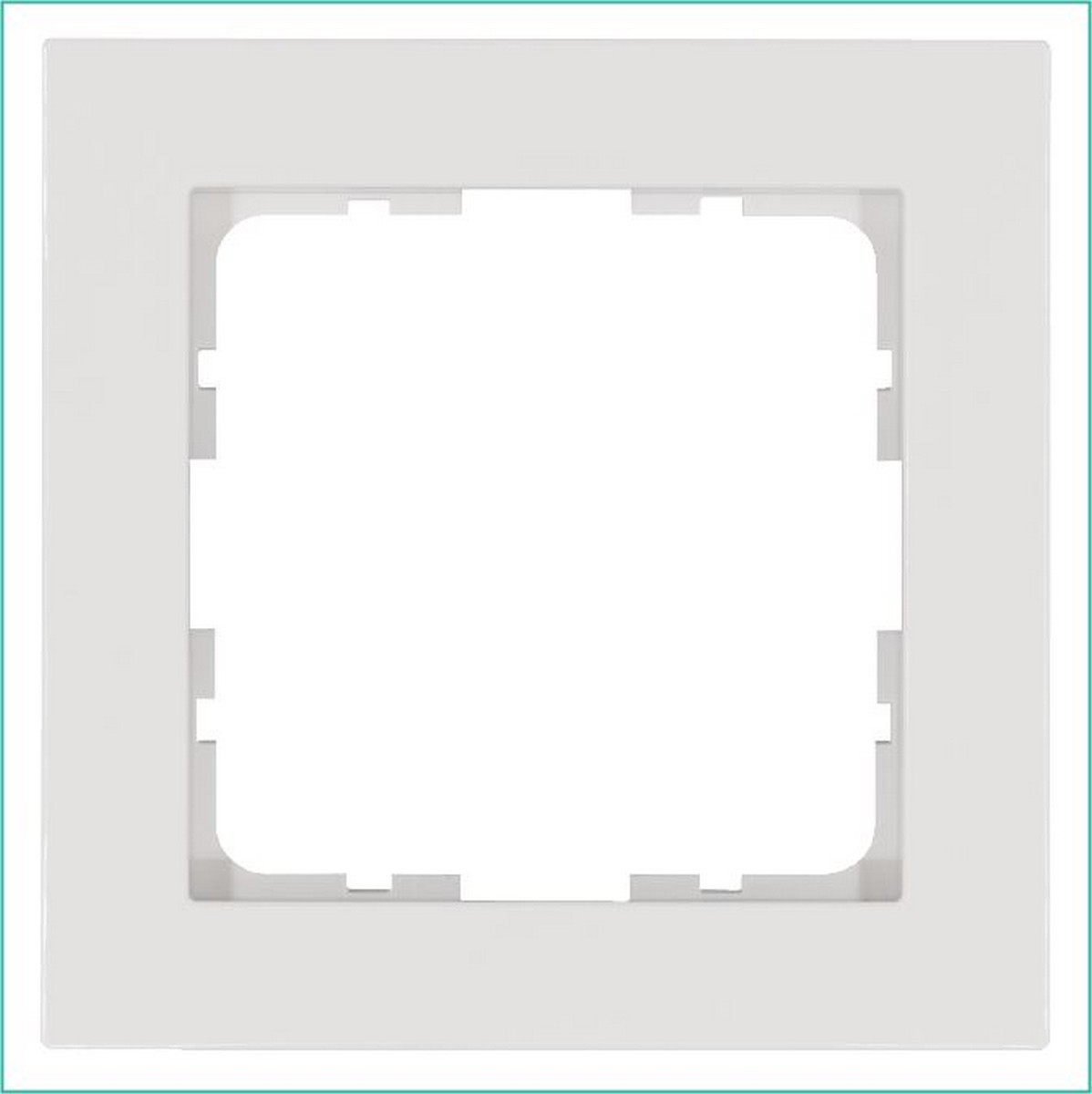 JASMART G - розетки и выключатели Рамка JASMART G-Classic 1-постовая белый глянцевый G1001W