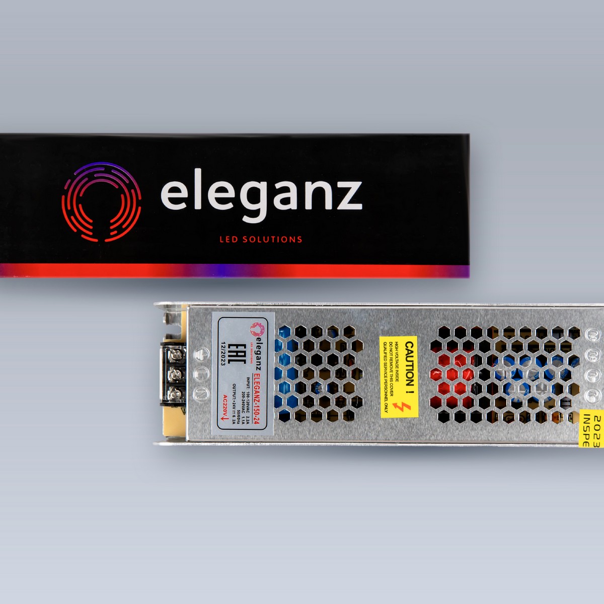 Блок питания для светодиодной ленты Eleganz 24V 150W IP44 узкий 159х48х21мм EL-0006