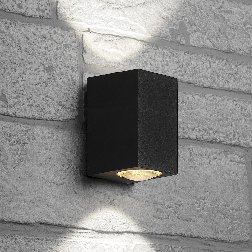 Уличные настенные светильники Светильник уличный светодиодный Feron DH055 2*5W 800Lm 3000K черный 48487 