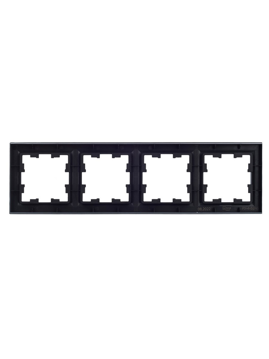 IEK Brite Рамки Рамка IEK BRITE 4-местная РУ-4-БрЧ черный BR-M42-K02