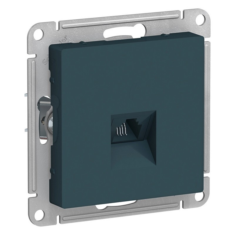 Розетка телефонная Systeme Electric AtlasDesign Изумруд RJ11, ATN000881