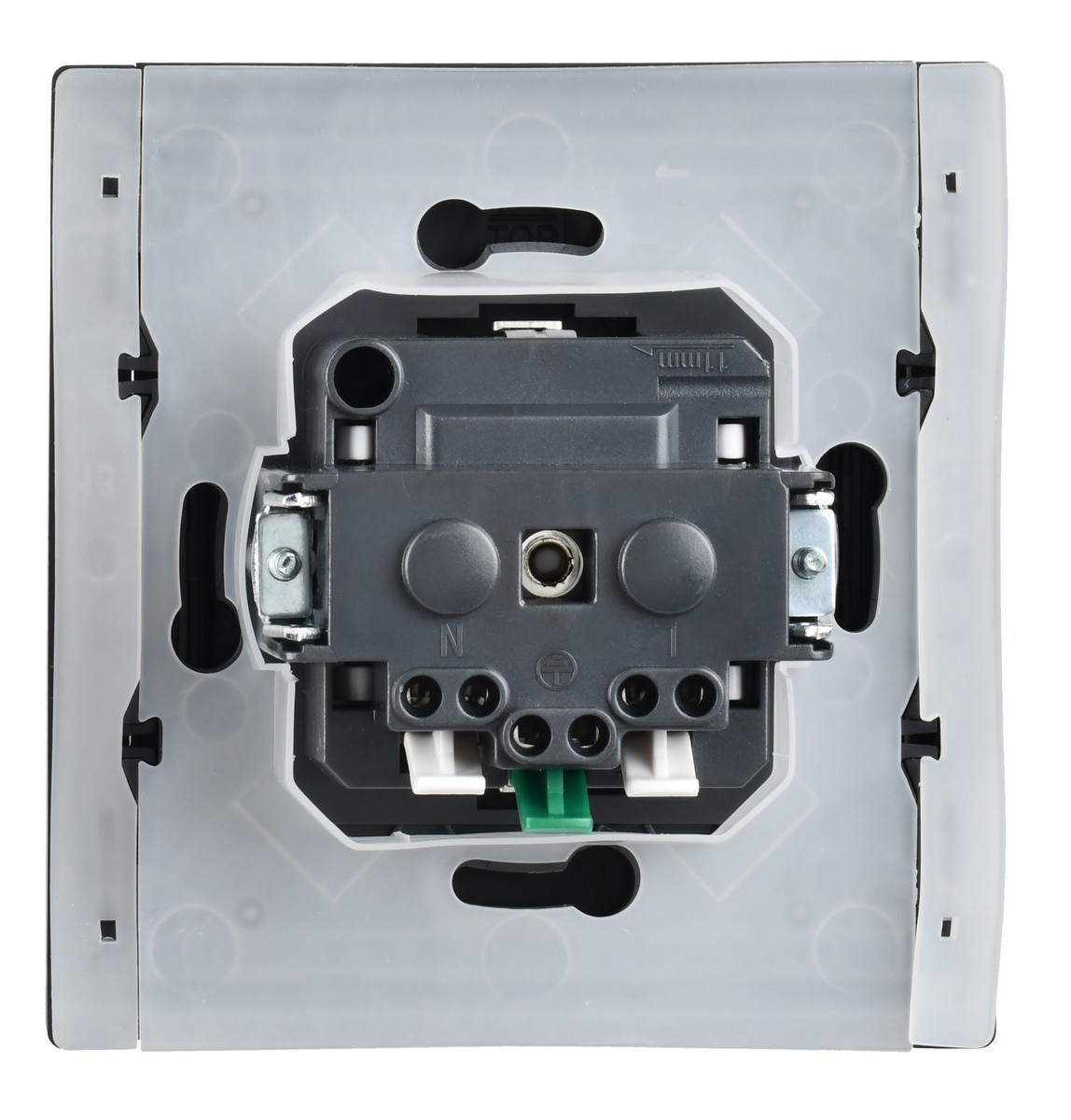 IEK FORTE&PIANO Сталь Розетка IEK FORTE&PIANO Сталь с/з со шт с крышкой безвинтовое крепление 16А IP44 FP519