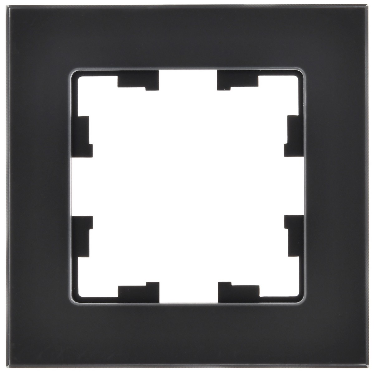 Рамка IEK BRITE DECOR Черный матовый стекло 1-м РУ-1-2-Бр BR-M12-G-31-K02