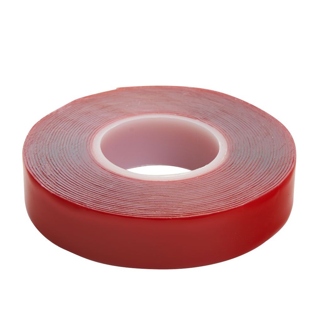 Скотч акриловый двусторонний STEKKER INTP5-0818-5 08*18 ммдлина 5м прозрачный  красная подложка 3914 фото