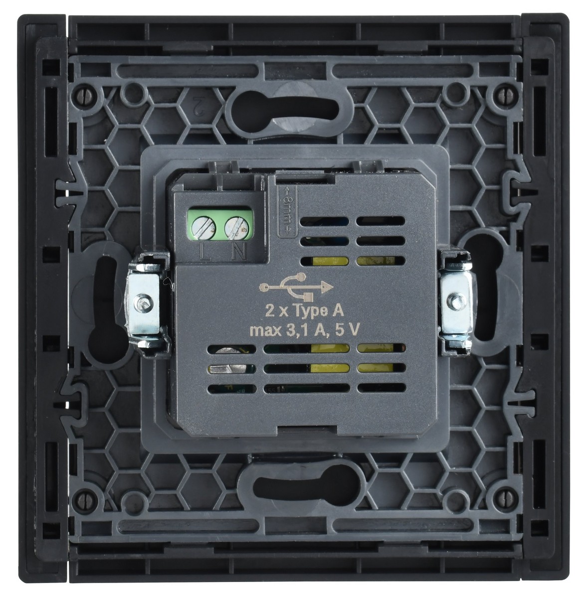 Розетка IEK FORTE&PIANO Серый USB A+A 3,1А FP349