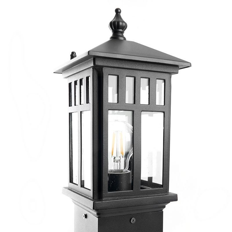 Уличные светильники столб Светильник садово-парковый Feron PL676 столб 60W 230V E27 черный 11691 