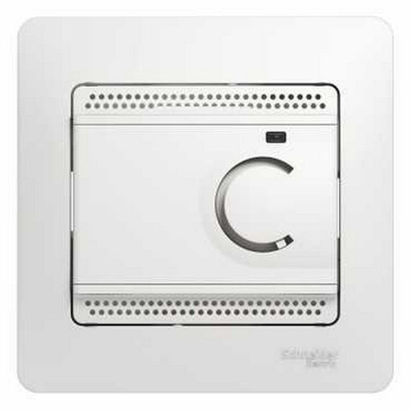 Термостат Systeme Electric Glossa Белый электронный теплого пола с датчиком, 10A  GSL000138