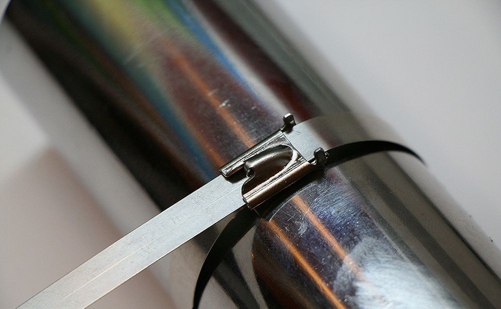 Хомут стальной STEKKER SSCT46-500 46х500мм d пучка max 146мм нагрузка 55кг серый упаковка 25 шт 32799