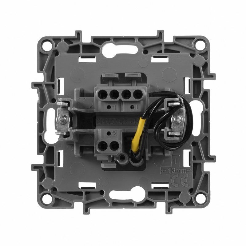 Legrand Etika Алюминий Переключатель Legrand Etika алюминий 1-клавишный с подсветкой, 10А, авт. клем 672415