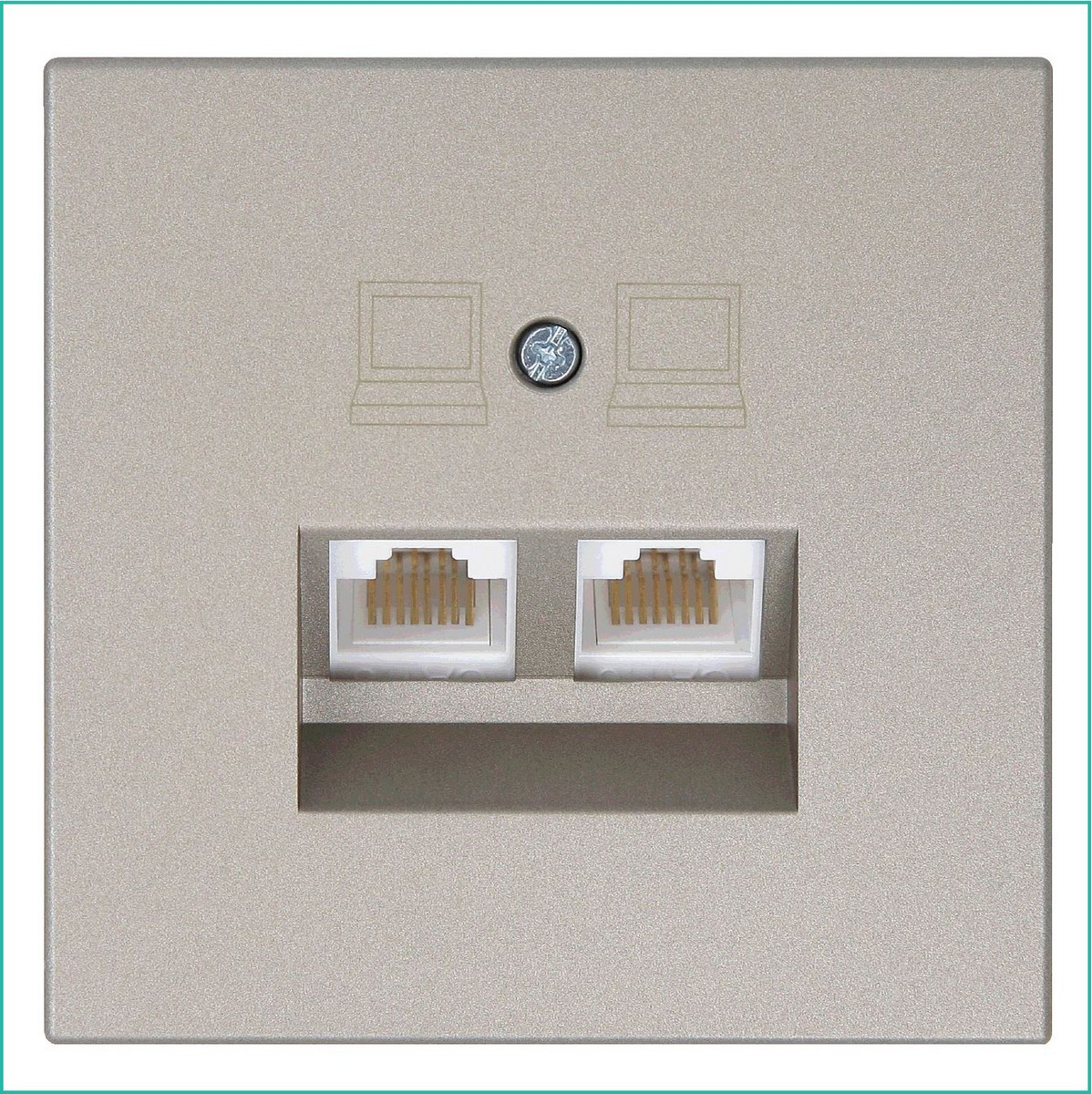 Интернет розетка JASMART FD RJ45 двойная Бронза 6106BR