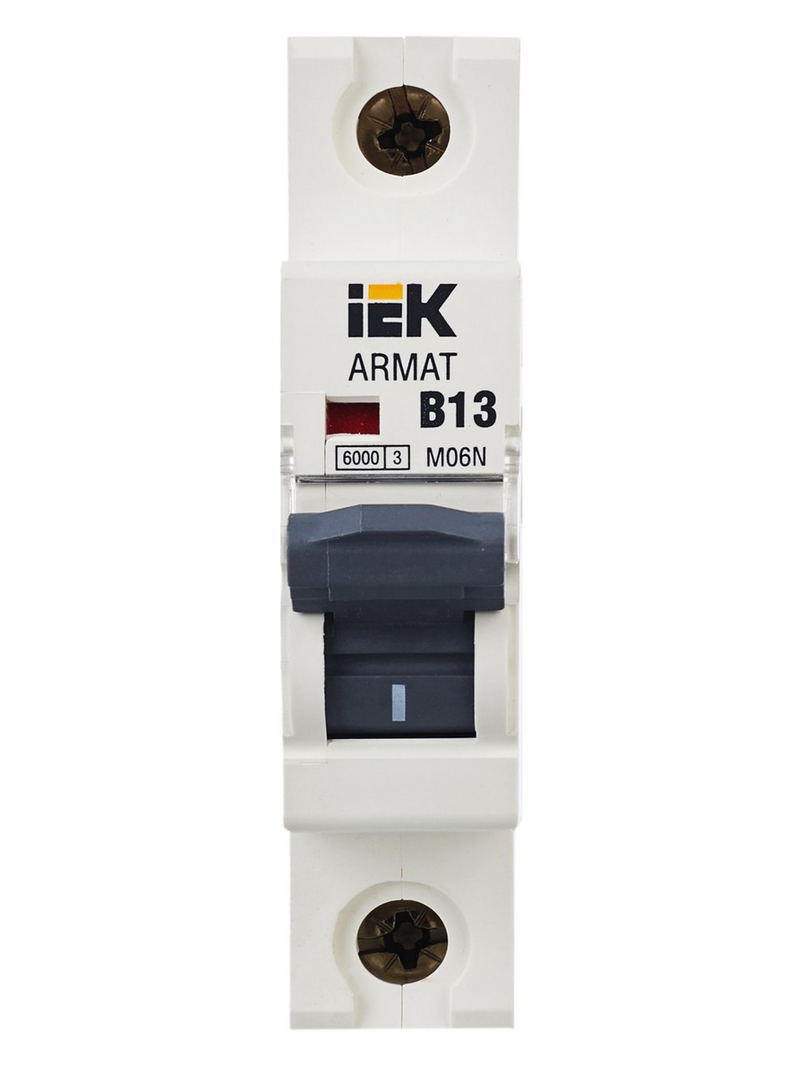 Автоматический выключатель IEK ARMAT M06N 1P B 13А AR-M06N-1-B013