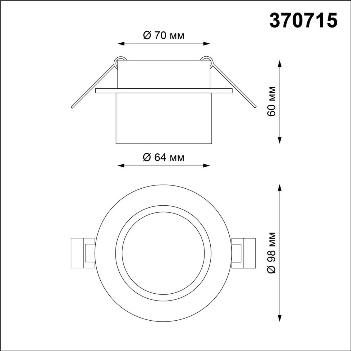 Светильник встраиваемый NOVOTECH 370715 LIRIO