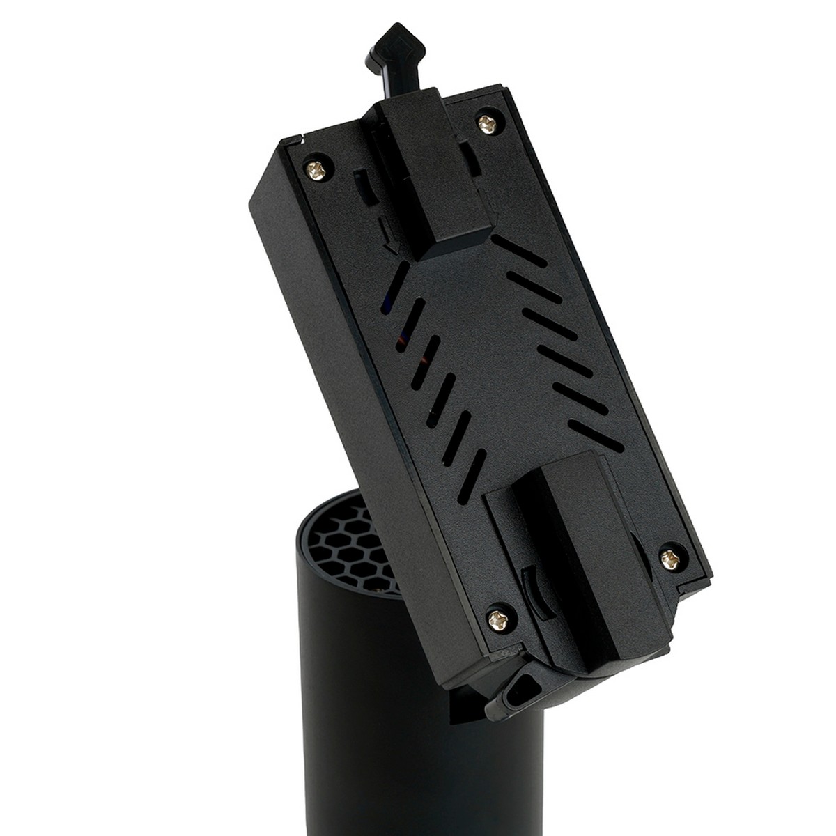 Трековые светодиодные светильники Светодиодный светильник Feron AL137 трековый 12W 4000K черный изменяемый угол освещения 15-60 град 51174 