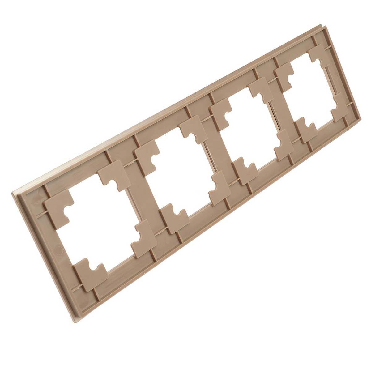 Катрин - Розетки и выключатели Stekker Рамка 4-местная металл STEKKER MFR00-7004-02 Катрин шампань 50022